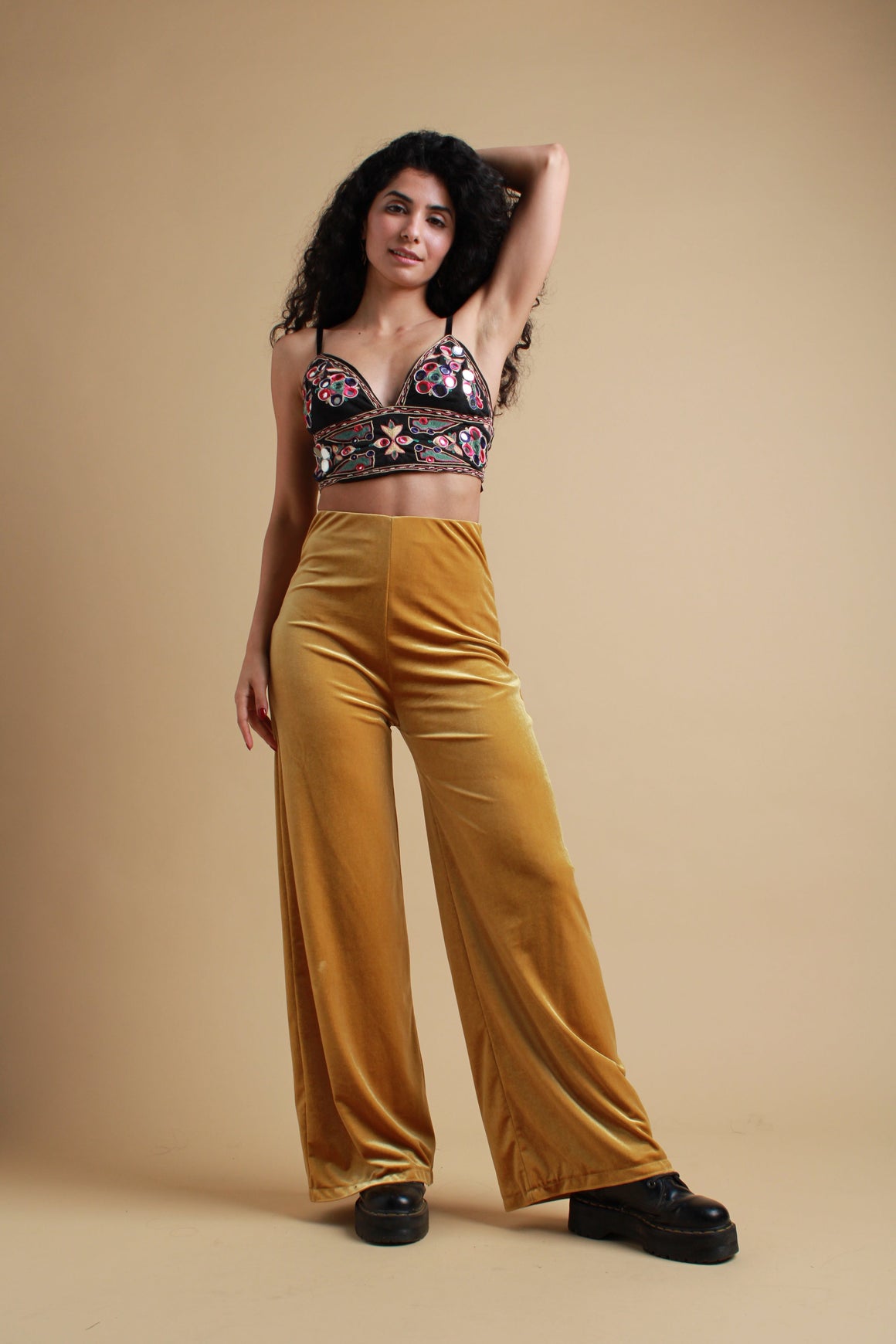 Mustard Velvet Trousers