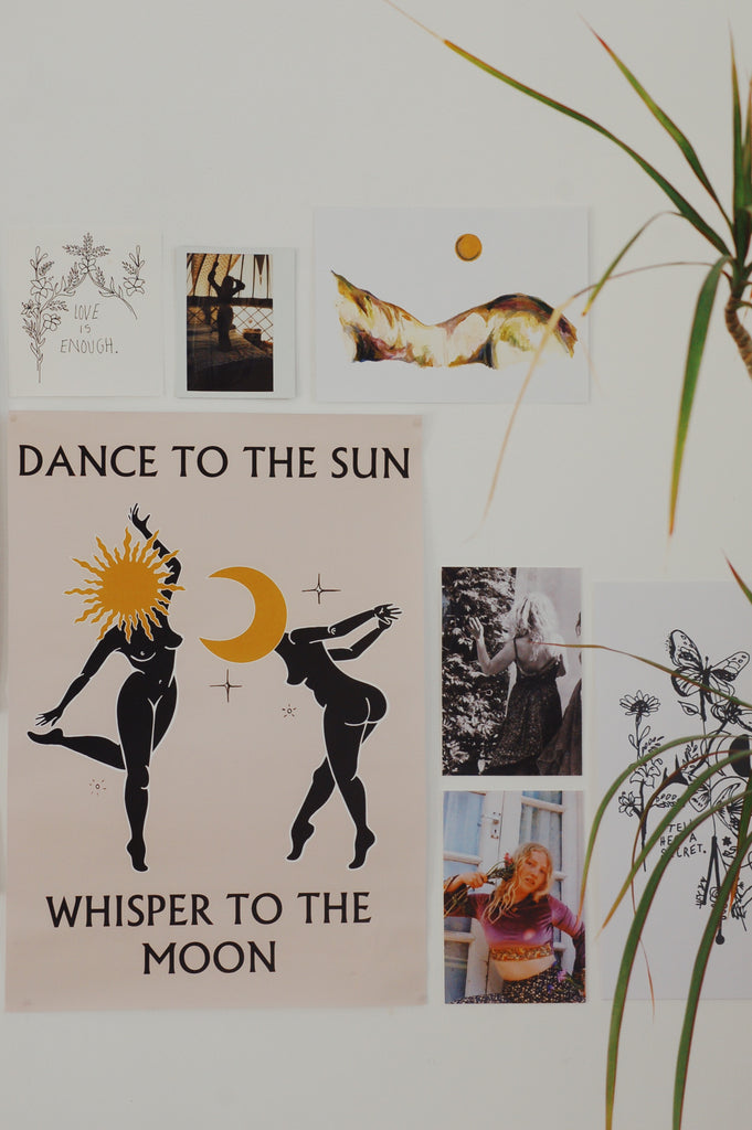 Dance to the Sun Whisper to the Moon Poster