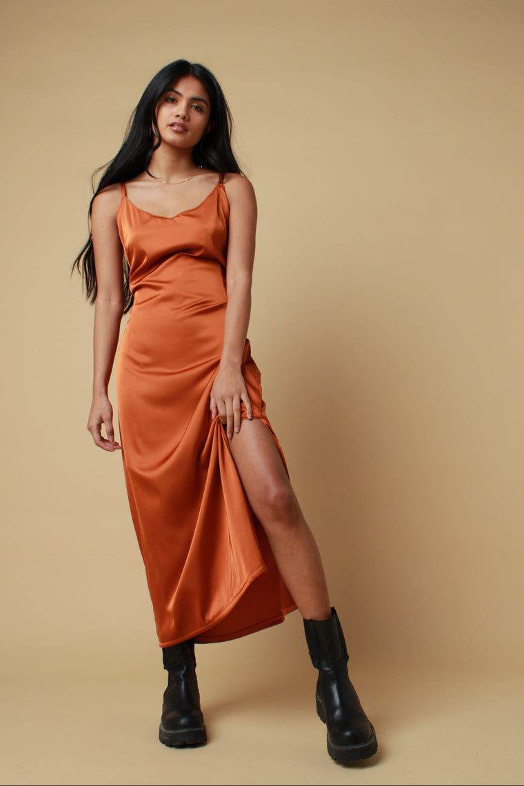 Rust Slip Dress