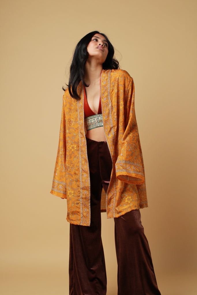 Rust Silk Style Kimono